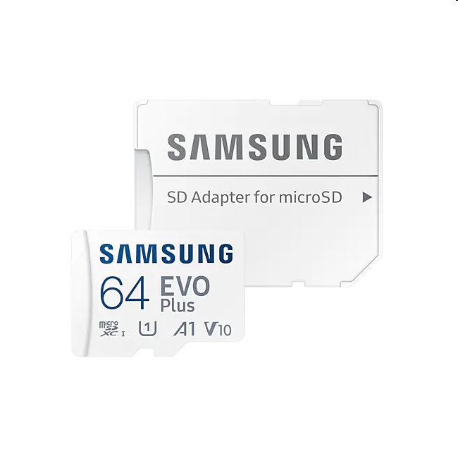 Samsung EVO Plus Micro SDXC 64GB (2021) + SD adaptér MB-MC64KAEU