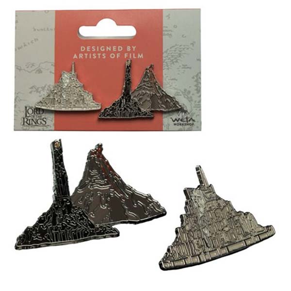 Set Odznakov Minas Tirith and Mount Doom (Lord of The Rings)