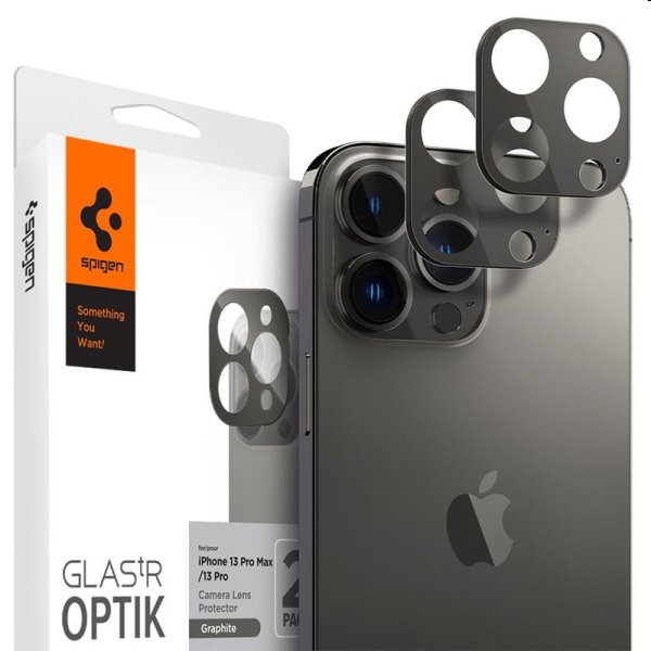 Spigen ochranné sklo na fotoaparát pre iPhone 13 Pro, 13 Pro Max, grafitová