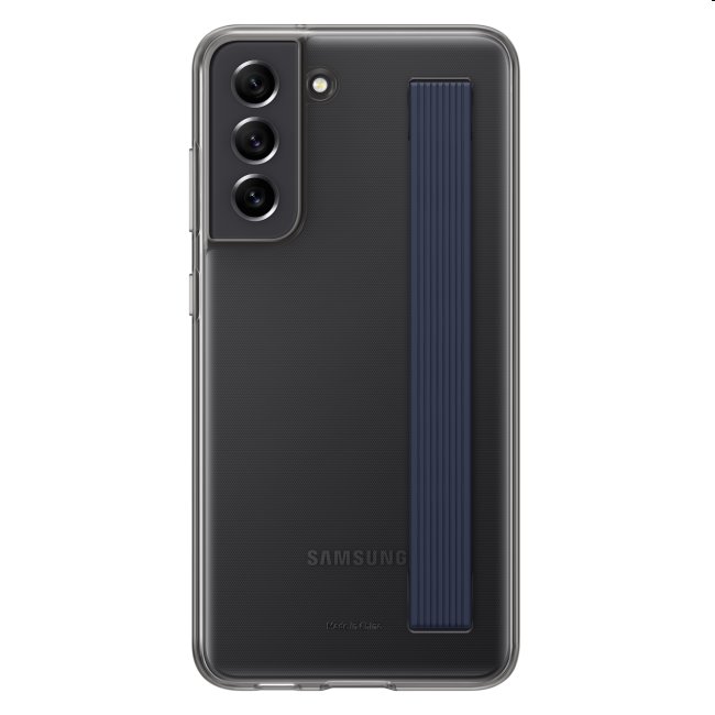 Zadný kryt Clear Strap Cover pre Samsung Galaxy S21 FE 5G, grafitová