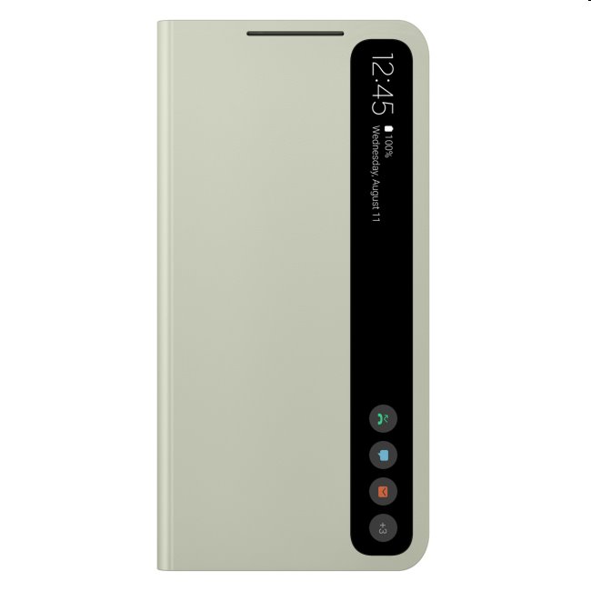 Puzdro Clear View Cover pre Samsung Galaxy S21 FE 5G, olive Puzdro Clear View Cover pre Samsung Galaxy S21 FE 5G, olive
