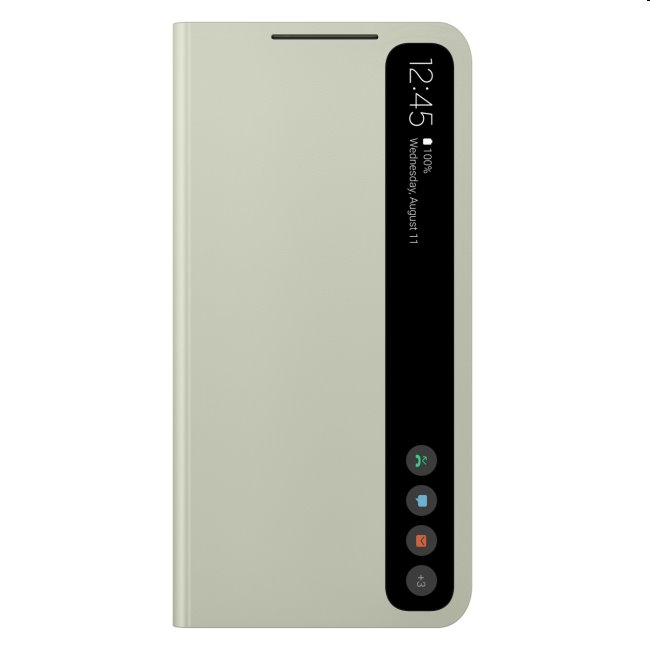 Puzdro Clear View Cover pre Samsung Galaxy S21 FE 5G, olive