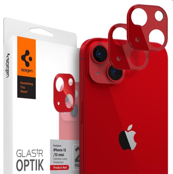 Spigen ochranné sklo na fotoaparát pre iPhone 13/13 mini, červené