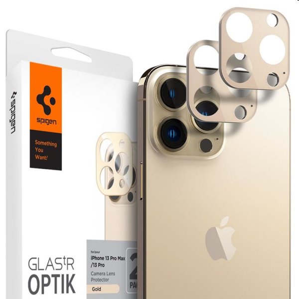 Spigen ochranné sklo na fotoaparát pre iPhone 13 Pro/13 Pro Max, zlaté AGL04034