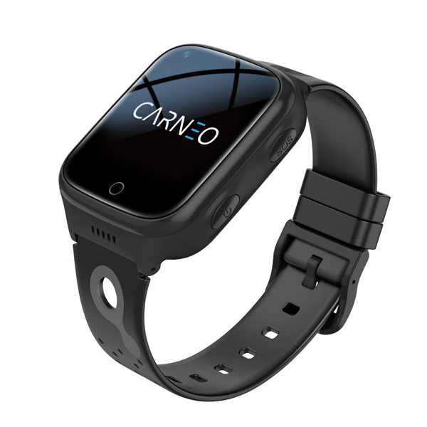 Detské smart hodinky Carneo GUARDKID+ 4G Platinum, čierne CAR-861579