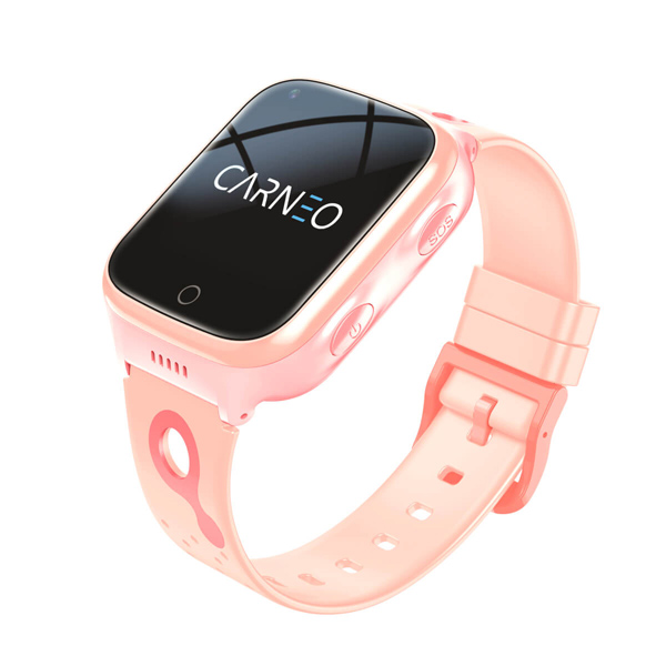 Detské smart hodinky Carneo GUARDKID+ 4G Platinum, ružové CAR-861586