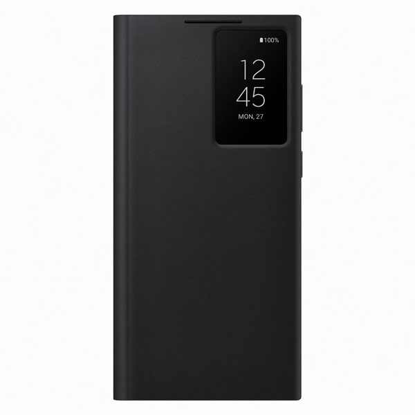 Puzdro Clear View Cover pre Samsung Galaxy S22 Ultra, black