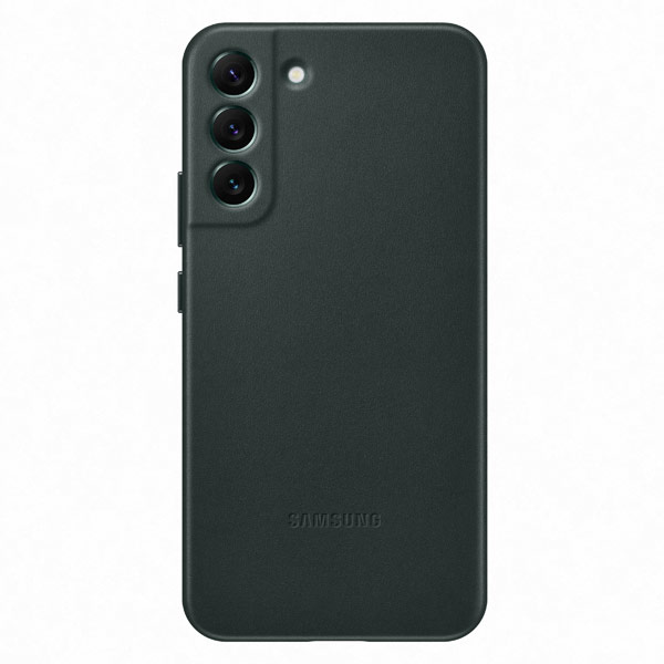 Zadný kryt Leather Cover pre Samsung Galaxy S22 Plus, zelená