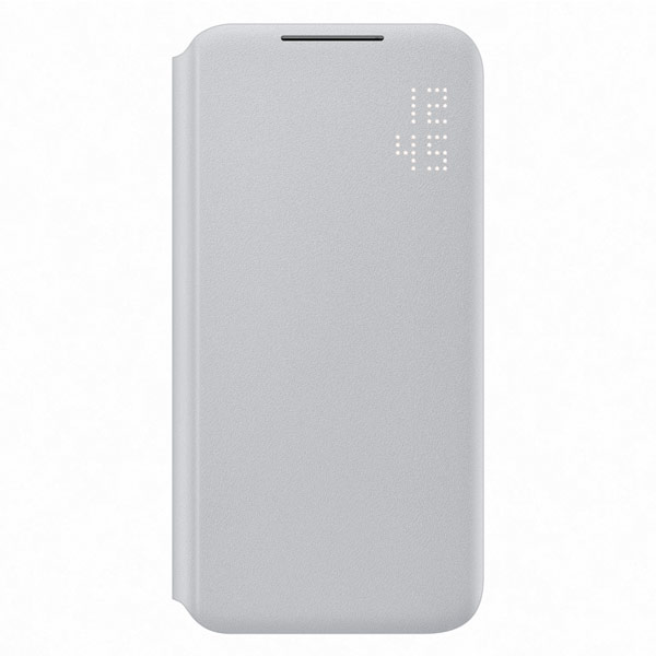 Knižkové puzdro LED View Cover pre Samsung Galaxy S22, svetlo-sivá