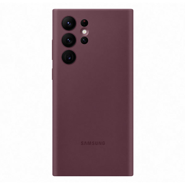 Puzdro Silicone Cover pre Samsung Galaxy S22 Ultra, burgundy