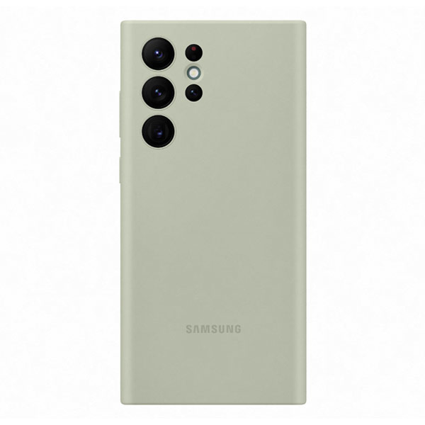 Puzdro Silicone Cover pre Samsung Galaxy S22 Ultra, olive green