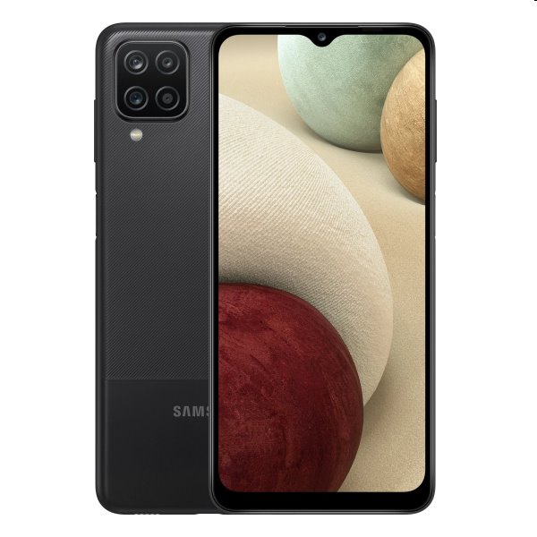 Samsung Galaxy A12, 3/32GB, black, Trieda B - použité, záruka 12 mesiacov