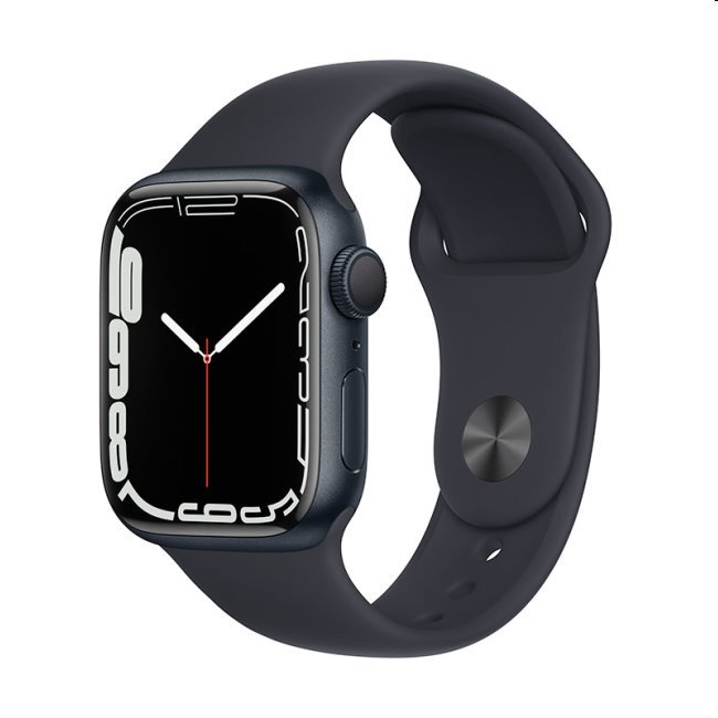 Apple Watch Series 7 GPS (45mm), midnight, Trieda A - použité, záruka 12 mesiacov