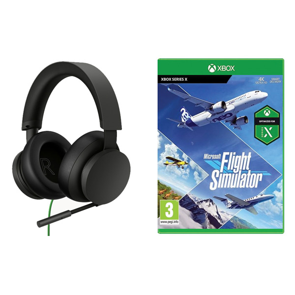 Microsoft Xbox Wired Headset + Microsoft Flight Simulator 8LI-00002