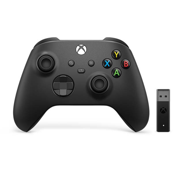 Microsoft Xbox Wireless Controller, carbon black + Microsoft Xbox Wireless Adapter for Windows - OPENBOX (Rozbalený tova