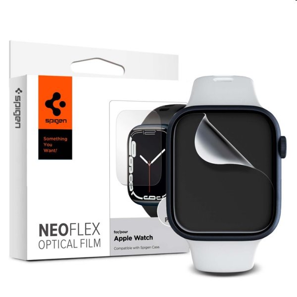 Ochranná fólia Spigen Film Neo Flex pre Apple Watch 7, 45 mm, 3 kusy AFL04049
