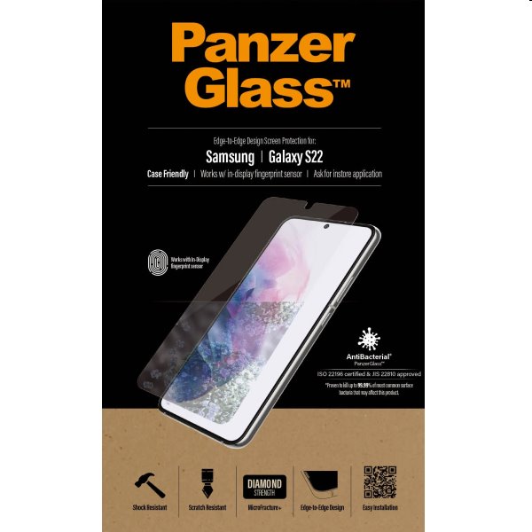 Ochranné sklo PanzerGlass Case Friendly AB for Samsung Galaxy S22