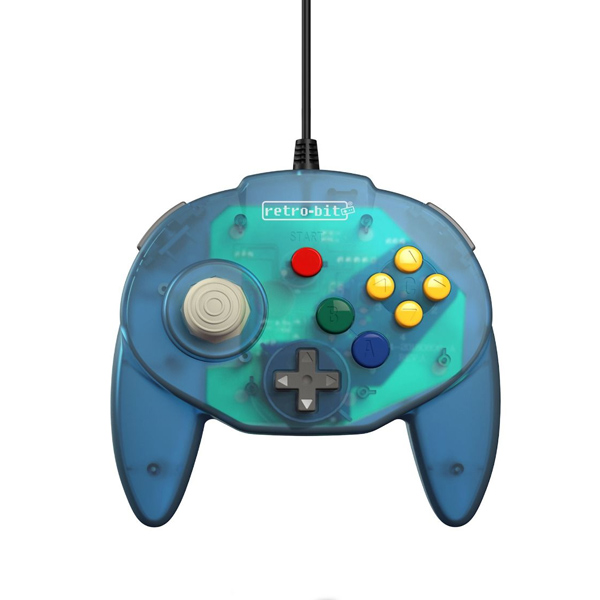 Retro-Bit Tribute 64 USB, oceánovo modrý