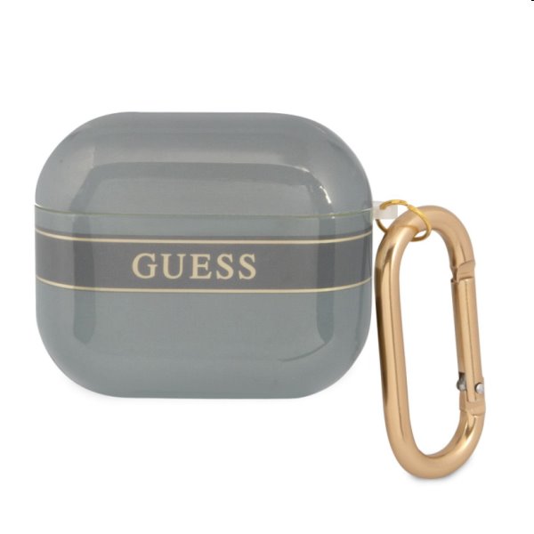 GUESS TPU Printed Stripe obal pre Apple AirPods 3, čierny GUESS TPU Printed Stripe obal pre Apple AirPods 3, čierny