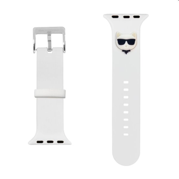 Karl Lagerfeld Choupette Head remienok pre Apple Watch 42/44mm, white