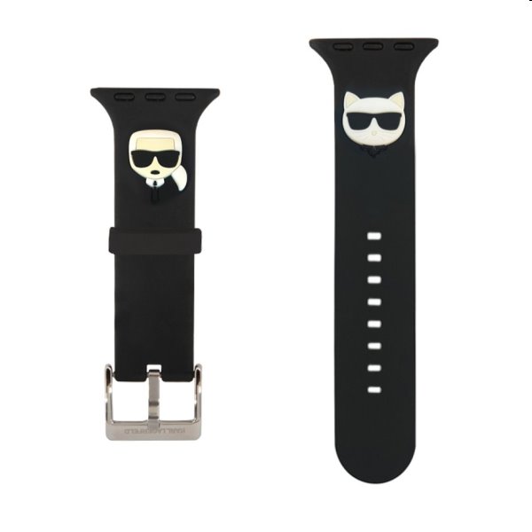 Karl Lagerfeld Karl and Choupette remienok pre Apple Watch 42/44mm, black