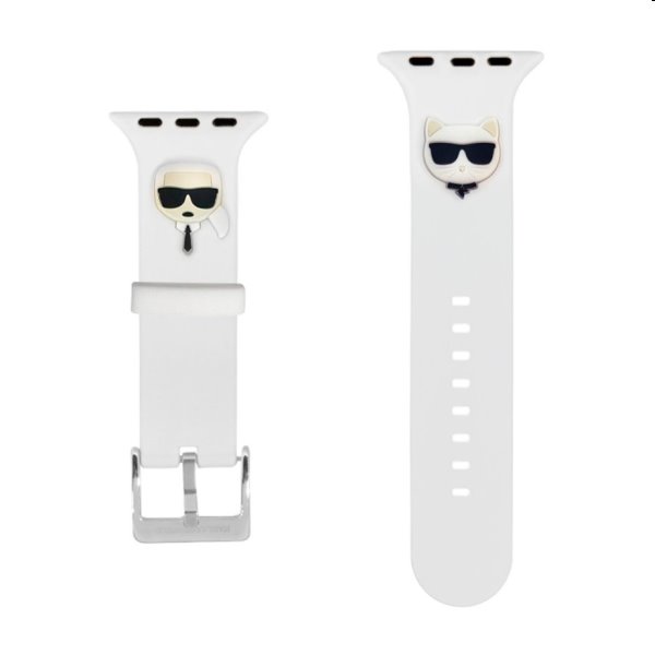 Karl Lagerfeld Karl and Choupette remienok pre Apple Watch 42/44 mm, biela Karl Lagerfeld Karl and Choupette remienok pre Apple Watch 42/44 mm, biela