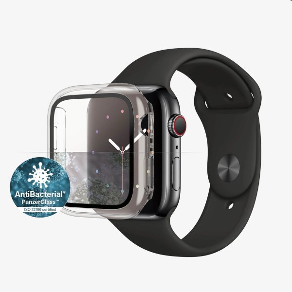 Ochranné temperované sklo PanzerGlass pre Apple Watch SE, 6, 5, 4 44 mm, priesvitné Ochranné temperované sklo PanzerGlass pre Apple Watch SE, 6, 5, 4 44 mm, priesvitné