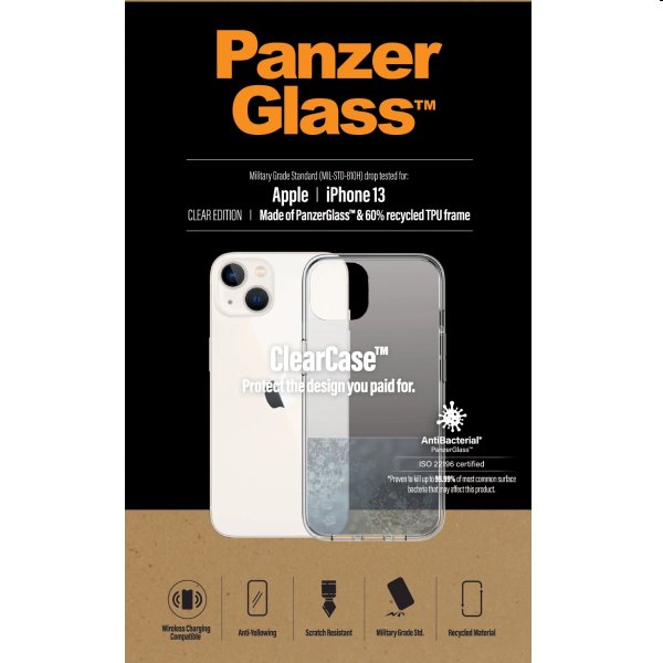 Zadný kryt PanzerGlass ClearCase AB pre Apple iPhone 13 Pro, transparentná