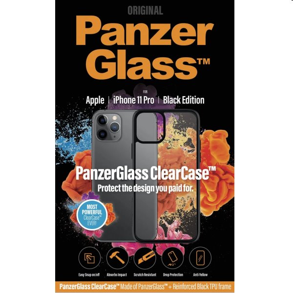 Puzdro PanzerGlass ClearCase pre Apple iPhone 11 Pro, čierne