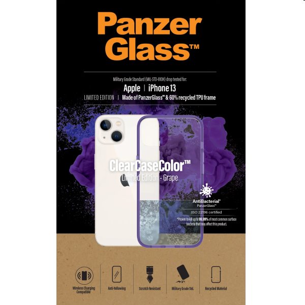 Puzdro PanzerGlass ClearCaseColor AB pre Apple iPhone 13, fialové