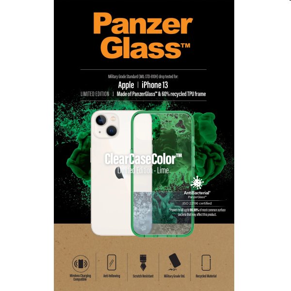 Zadný kryt PanzerGlass ClearCaseColor AB pre Apple iPhone 13, zelená Zadný kryt PanzerGlass ClearCaseColor AB pre Apple iPhone 13, zelená