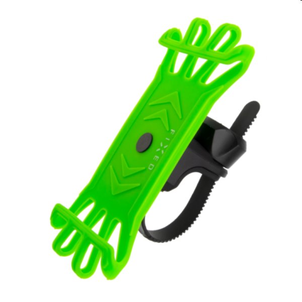 FIXED Bikee Silikónový držiak mobilného telefónu na bicykel, zelený FIXBI-LI