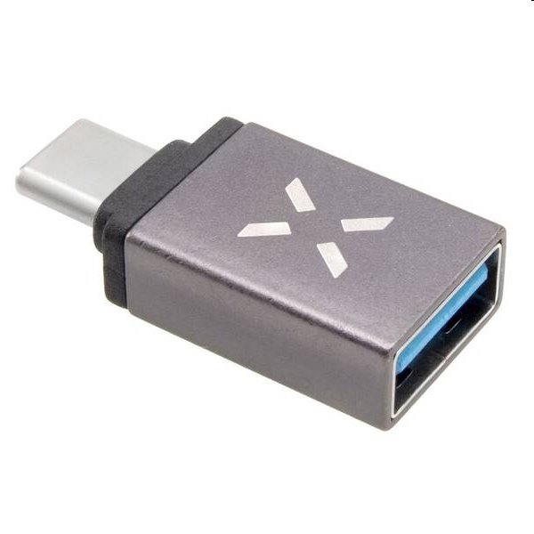 FIXED Link Redukcia z hliníka USB-A na USB-C, sivá