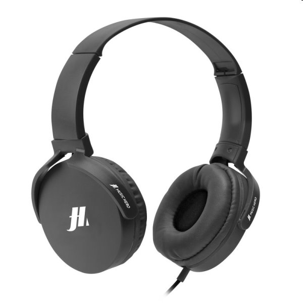 Music Hero Stereo slúchadlá s mikrofónom, čierne Music Hero Stereo slúchadlá s mikrofónom, čierne
