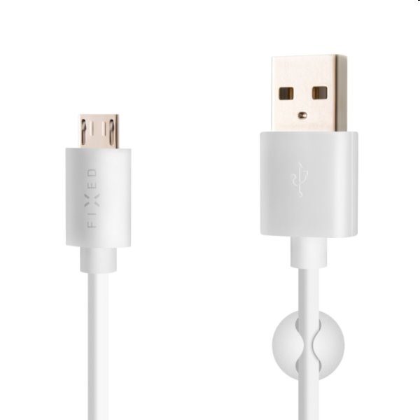 FIXED Dátový a nabíjací kábel USB/micro USB, 20 W, 1 m, biely FIXED Dátový a nabíjací kábel USB/micro USB, 20 W, 1 m, biely