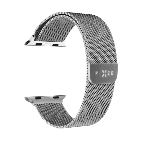 FIXED Mesh Nerezový remienok pre Apple Watch 38/40/41 mm, strieborná