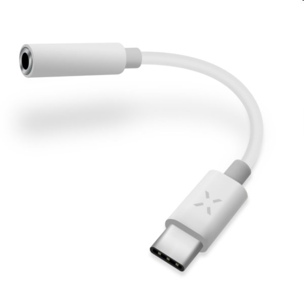 E-shop FIXED LINK Redukcia pre pripojenie slúchadiel z USB-C na 3,5 mm jack s DAC chipom, biely FIXL-CJD-WH