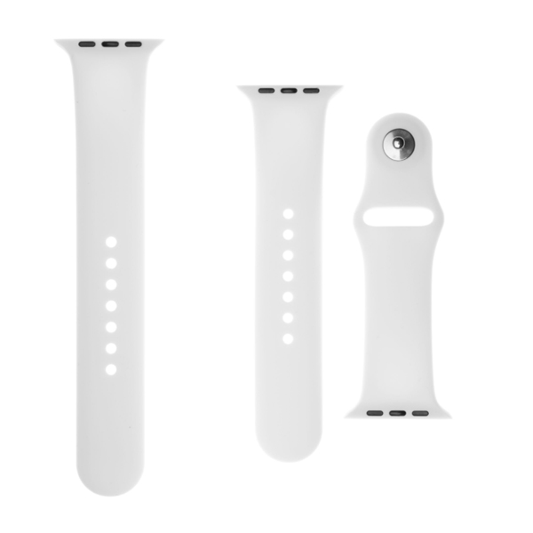 E-shop FIXED Set silikónových remienkov pre Apple Watch 424445 mm, biela FIXSST-434-WH