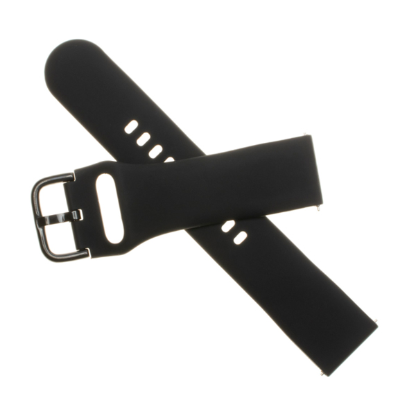 FIXED Silikónový remienok Strap so šírkou 22 mm pre smartwatch, čierny FIXSST-22MM-BK
