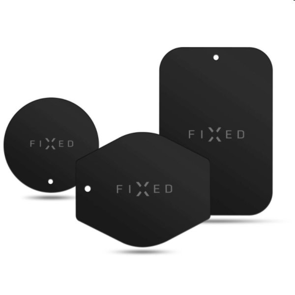 E-shop FIXED Icon Plates Súprava náhradných plieškov k magnetickým držiakom, čierna FIXIC-PL-BK