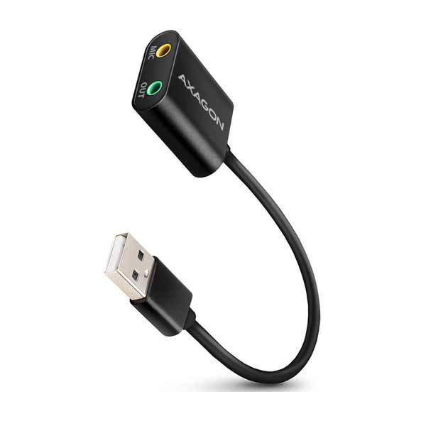 AXAGON ADA-12 USB2.0 - Stereo Audio Mini Adapter, 15 cm kábel