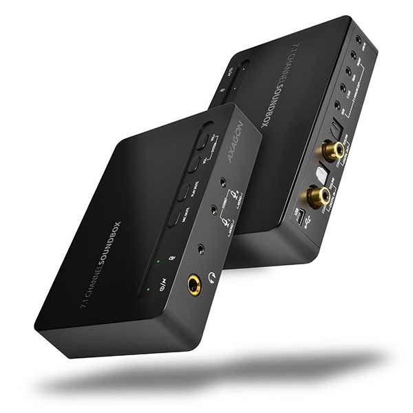 AXAGON ADA-71 USB2.0 - SOUNDbox real 7.1 zvuková karta AXAGON ADA-71 USB2.0 - SOUNDbox real 7.1 zvuková karta