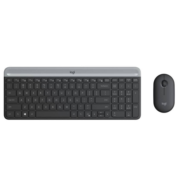 Logitech Slim Wireless Combo MK470 - CZSK, Graphite 920-009260