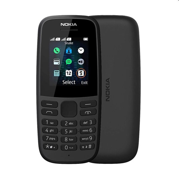 Nokia 105 (2019), Dual SIM, black - OPENBOX (Rozbalený tovar s plnou zárukou)