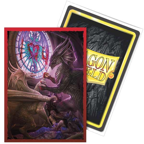 Ochranné obaly na karty Dragon Shield Brushed Valentine Dragons Art (100 ks) AT-12077