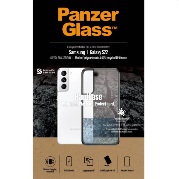 Ochranný zadný kryt PanzerGlass AB pre Samsung Galaxy S22, čierna