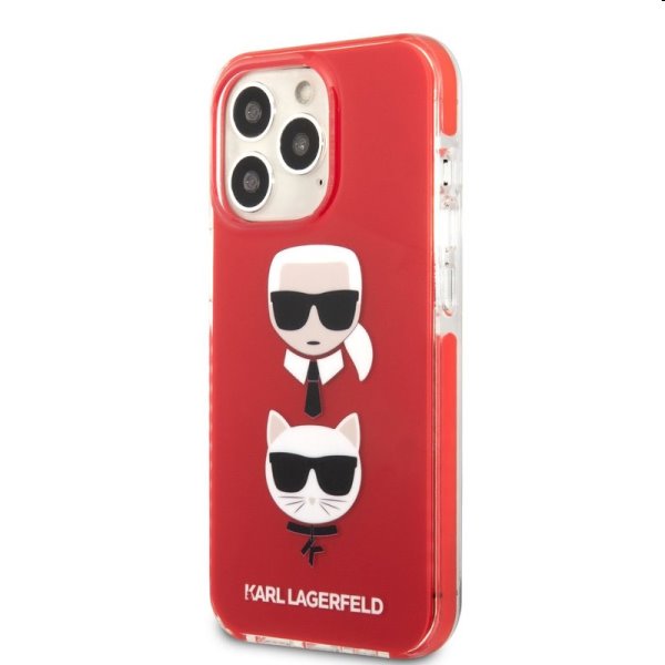 Zadný kryt Karl Lagerfeld TPE Karl and Choupette Heads pre Apple iPhone 13 Pro, červená Zadný kryt Karl Lagerfeld TPE Karl and Choupette Heads pre Apple iPhone 13 Pro, červená