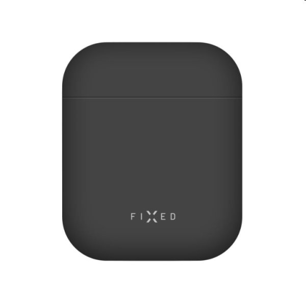 FIXED Silky Silikónové púzdro pre Apple AirPods 1/2, čierne