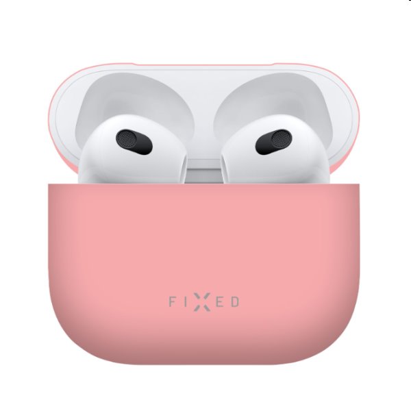 FIXED Silky Silikónové púzdro pre Apple AirPods 3, ružové