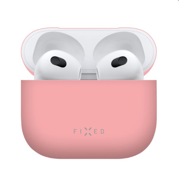 FIXED Silky Silikónové puzdro pre Apple AirPods 3, ružové